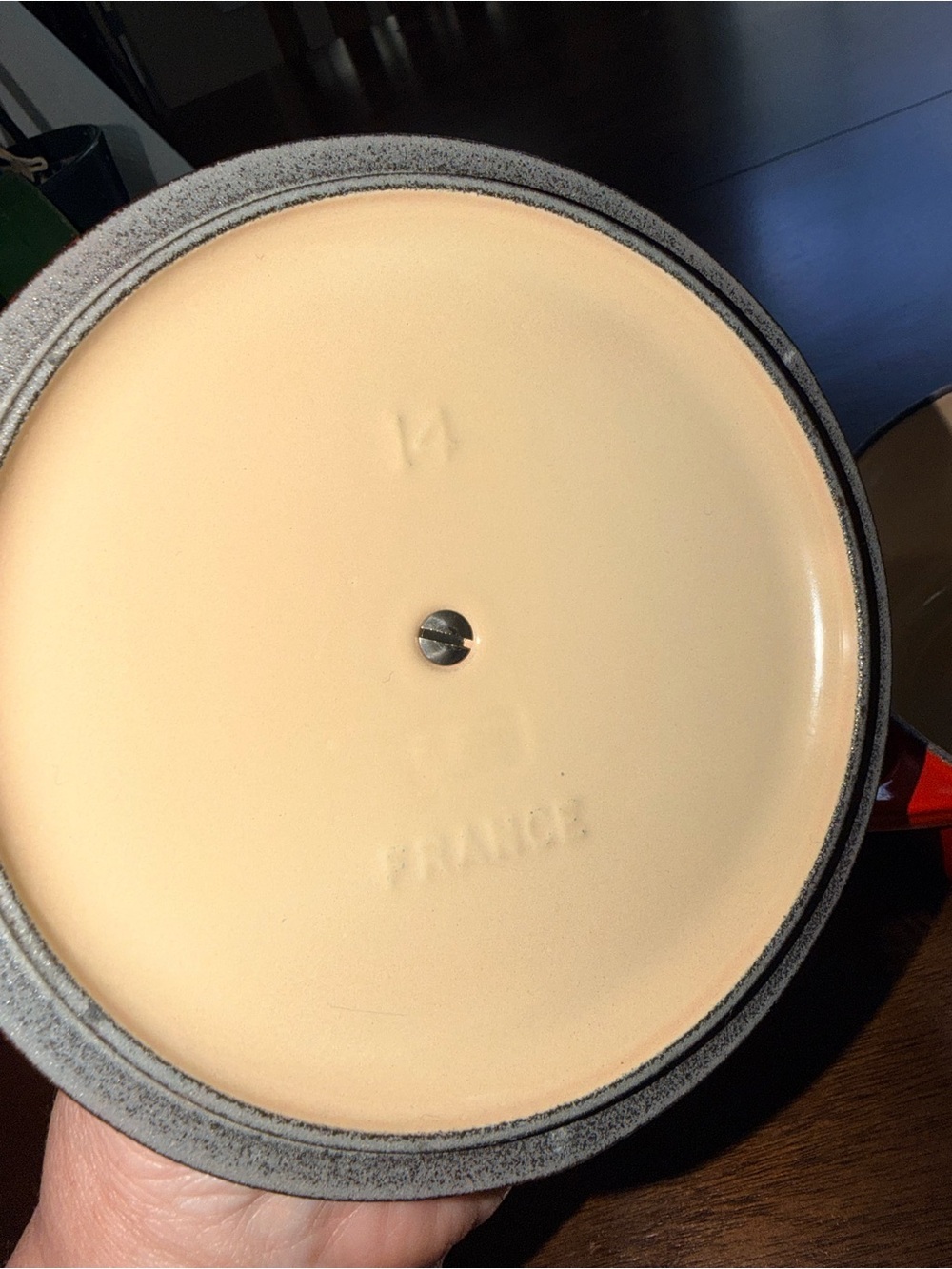 Le Creuset 1 quart enameled cast iron Dutch oven in Cerise - Picture 4 of 4